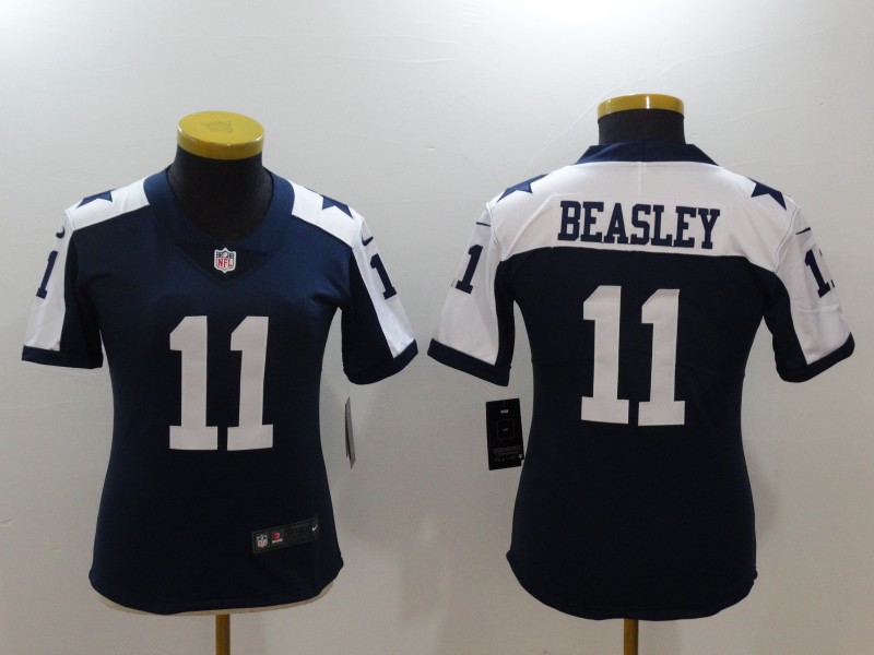 Women's Dallas Cowboys #11 Cole Beasley Navy Vapor Untouchable Limited Stitched NFL Jersey